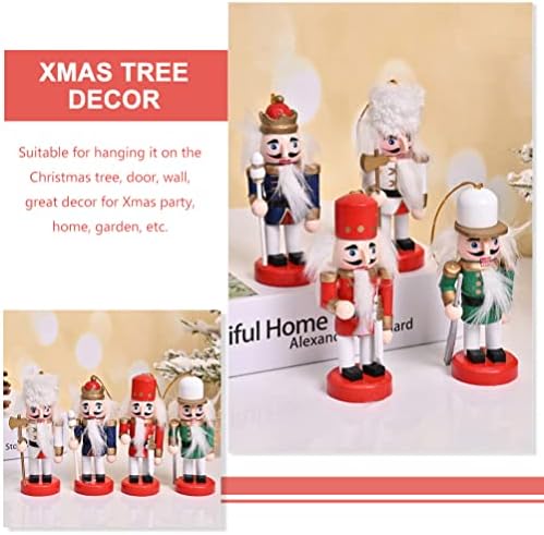 ABOOFAN 4kom Božić Nutcracker lutkarski dizajn privjesci Božić Tree Decor Božić Tree ukrasi