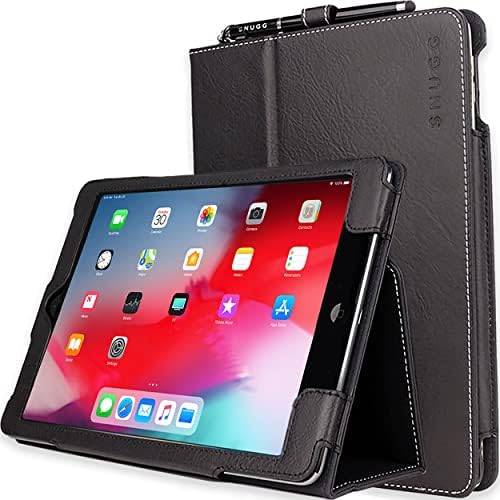 Snugg iPad 9.7 i iPad CASE, crni kožni poklopac pametnog futrola Apple iPad Air i New iPad 2017 9.7 zaštitni
