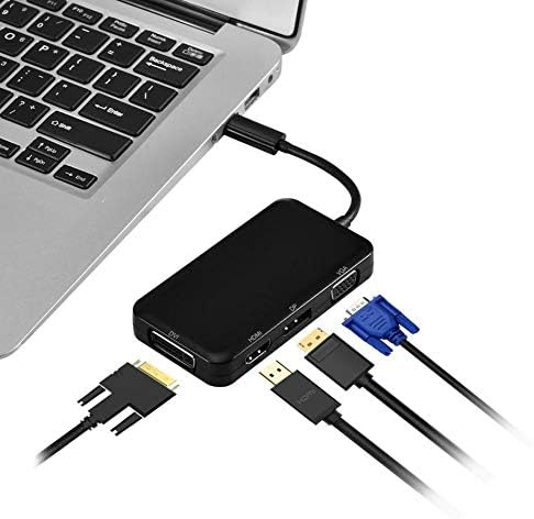 LHLLHL 4-IN-1 USB-C 3.1 Tip C do DP DVI 4K VGA višestruki pretvornik adaptera kabela