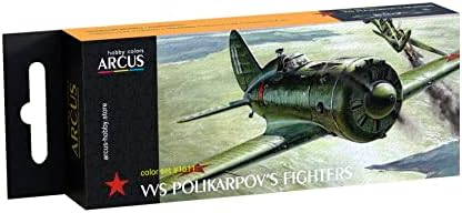 Arcus 1011 emajl boje set VVS Polikarpov borci 6 boja u setu