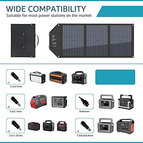 ApowKing solarni Generator 296wh, 500w prenosiva Rezervna baterija solarne elektrane sa 60W solarnim panelom i 5W LED svjetlom za kampovanje, hitne slučajeve kod kuće, putovanja, na otvorenom, RV, van mreže