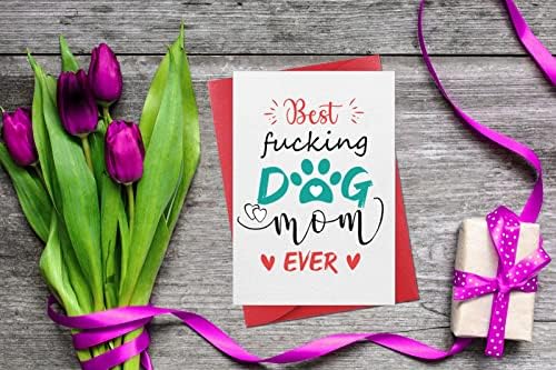 WaaHome najbolja pas mama ikad kartica za Majčin dan Od šteneta psa, smiješna poklon kartica