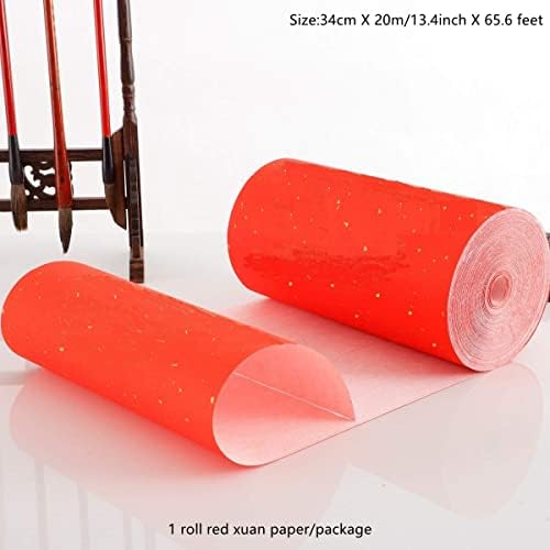 Kymy Red Xuan Paper Roll sa 34cmx20m, kineski proljetni festival Scrolls Crveni Chunlian / Duilian