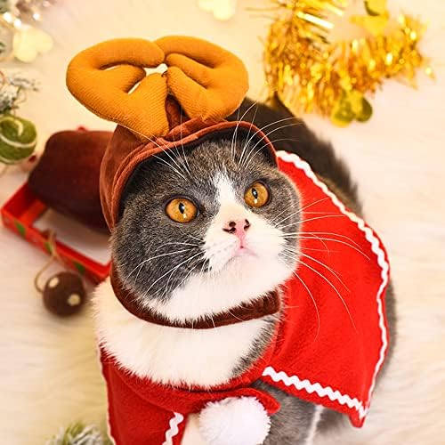 Ximishop Božićni ljubimac kostim, simpatični božićni elk Antler Reindeer Cat Hats Headwear Pet CoustUMe