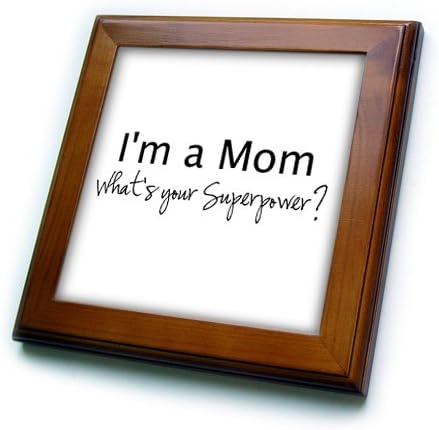 3drose Im a mama-Whats your Superpower-Funny poklon za Majčin dan-Framed Tile, 8 x 8-inch