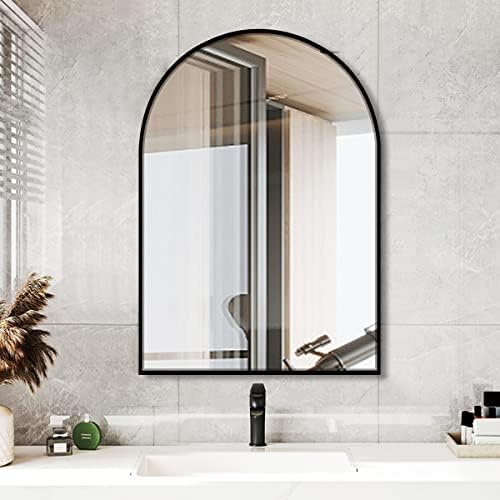 Fvanf zidno ogledalo, zidno ogledalo za kupatilo, 24 x36 lučno ogledalo za kupatilo, crno toaletno ogledalo,