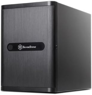 SilverStone Technology Premium Mini-ITX / DTX Small Form Factor nas computer Case, Crna