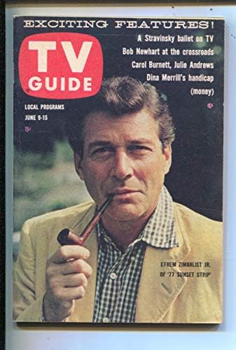 TV vodič 6/9/1962 - 77 Sunset Strip, Efrem Zimbalist Jr. cover & amp; Priča-Illinois-bez oznake-štand