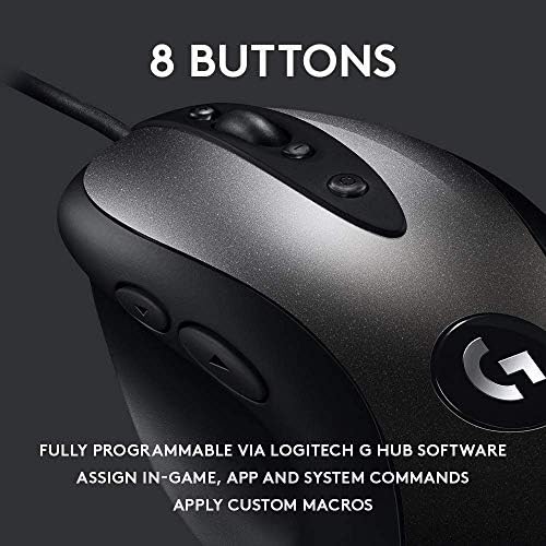 Logitech G MX518 Gaming Mouse heroj senzor 16, 000 Dpi Arm procesor 8 programabilnih dugmadi - Crna