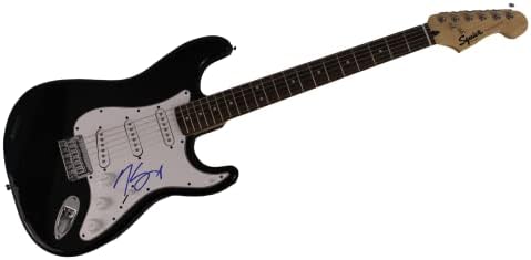 NIKKI SIXX SIGNED AUTOGRAPH FULL SIZE BLACK FENDER STRATOCASTER ELECTRIC GUITAR W/ JAMES SPENCE