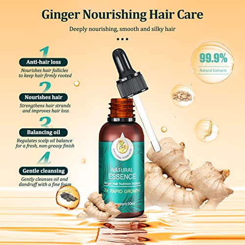 Ginger Germinal ulje, 2kom Serum za kosu za rast kose, đumbir esencijalno ulje za kosu Stop Hair Loss