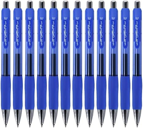 Aihao gel tinte, srednje tačke, plava mastila, uvlačiva roller gel olovka sa udobnim prianjanjem za glatko pisanje, 12 pakovanja, brza olovka za sušenje tiha ...