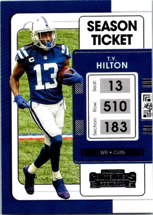 2021 Panini kandidata za sezonu 42 T.Y. Hilton Indianapolis Colts NFL fudbalska trgovačka kartica
