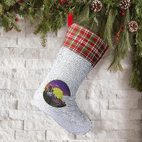 Kolorado Znamenitosti Sequin Božićna čarapa sjajni zid viseći ukras ukras za Xmas Tree Holiday Party