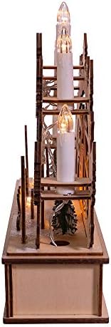Kurt S. Adler 11-inčni baterijski drveni jaslice sa svijećama Advent Calendar, Multi