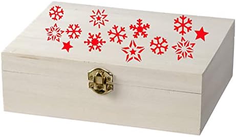 Set Sretan Božić Snowflakes Stars Magical Stencil A5 A4 A3 & različite veličine izdržljiv za višekratnu
