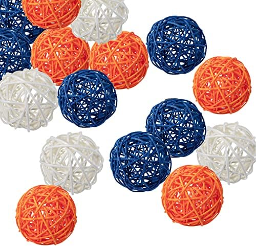 Od 15pcs 2inch bijele narančaste mornarice plave pletene kuglice, ukrasne kuglice za punilo za