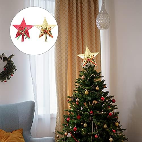 2pcs 20cm plastični božićni stablo zvijezda sjajni ukras za božićne ukrase božićne ukrase