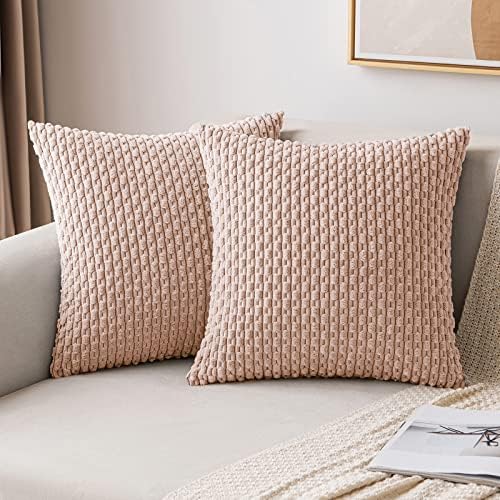 Miulee Backet platformenke mekani koduroy dekorativni set od 2 Boho prugasti jastuk jastučnice na kauču na kauču