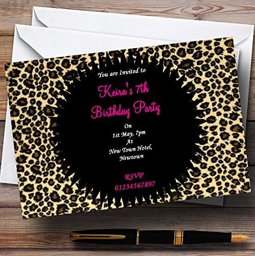 Leopard Print Pink Personalizirane pozivnice