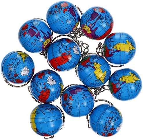 Jojofuny 12pcs Globe Privjesak za privjesak za privjesak za privjesak za Zemlje Keychain Mini backpack kuka