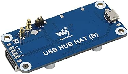 USB HUB HAT B Ploča za ekspanziju za maline PI 4 b / 3 B + / 3 A + / 2 b / nula / nula 2 W / W / WH, PC, 4 USB priključka kompatibilna sa USB2.0 / 1.1