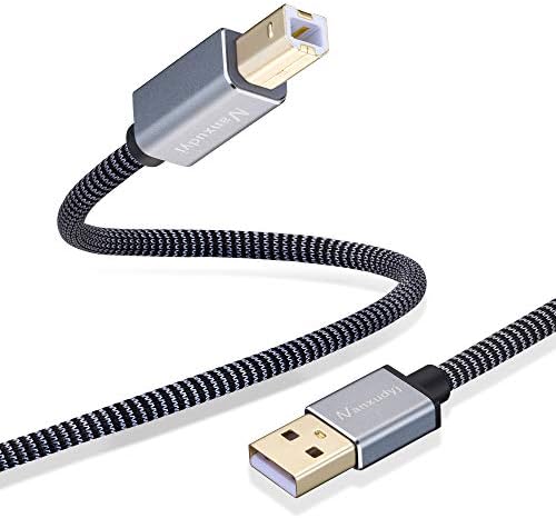 Kabl za štampač 15ft, Nanxudyj USB kabl za štampač pletenica USB 2.0 tip A muški na B muški kabl