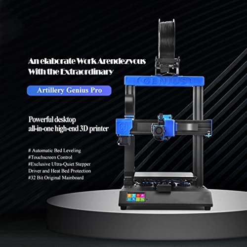 TKSE G-Pro 3D štampač, Genius Pro 3D štampač ultra-tihi dvostruki z-osi Nastavak za nastavljanje tiska Maksimalna temperatura do 130 °, visoko precizna automatsko kalibracija 220x220x250mm