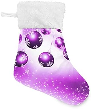 Elegantne božićne kugle Božićne čarape za božićna stabla Kreveti kamini stepenice ljubičasta