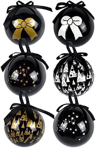 Veliki božićni ukrasi crni razbijači prodraži božićni ukrasi postavljaju loptu sa visećim božićnim