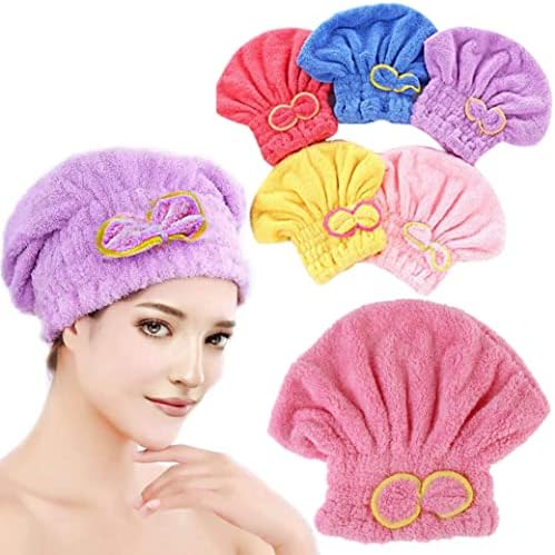 1 ručnik za kosu mikrovlakana za kosu za suhu tuširanje turban kapu za glavu kap za kupanje brzo sušenje