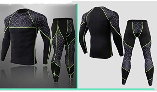 Wpyyi Muška odijelo Kompresija Sportska odjeća Brzo suho Trčanje Jogging Trening Sportska fitness majica SportSvear