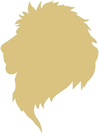 Izrez za lavlju glavu nedovršeni drveni zoološki vrt za životinje divlji svijet Safari vješalica za vrata djeca Craft MDF u obliku platna stil 2