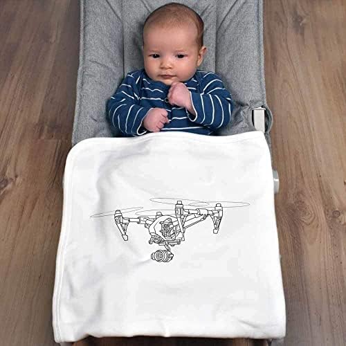 Azeeda 'drone sa kamerom' pamučnom bebom pokrivač / šal