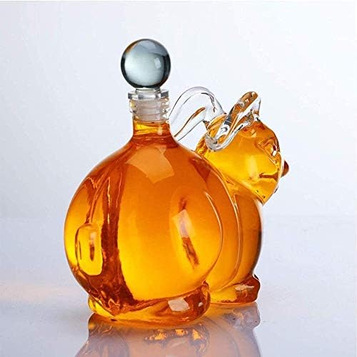 whisky decantador 1000ml Rabbit Shape Whisky Decanter - Animal Snake Shape Creative Glass Bottle Transparent