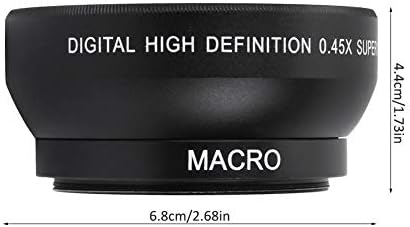 0,45 x uvećanje širokougaona makro sočiva visoke definicije za kameru za montiranje od 49 mm