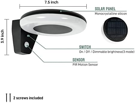 Yoolax Solarni lampica solarne lampice na otvorenom Zidni svjetla pokretili aluminijske vodootporne