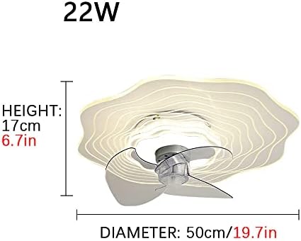 KMyx Light Luksuzno Creative ventilatoretna svjetiljka spavaća soba dnevni boravak LED ventilator za osvjetljenje zatamnjene sa udaljenim naklonošću ventilatora 3-boja 3-stepeni ventilacijski ventilacijski ventilacija