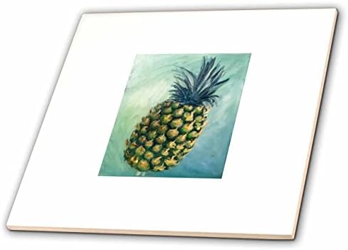 3drose slika ananasa sa akva plavom pozadinskom bojom-pločice