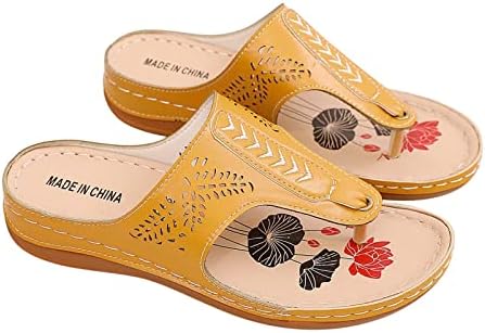 USYFAKGH ženske sandale Japanke ljetne udobne klinove cipele na plaži Peep Toe prozračne tobogane sandale