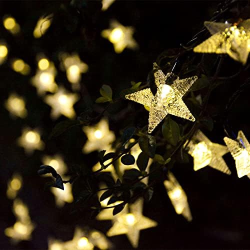 Windpnn solarna žičana svjetla na otvorenom, solarni pogon Zvjezdana svjetla, 30ft 50LED 8 modovi vodootporna Božićna žičana svjetla za bašte vrt pejzaž Božić Tree Decorations