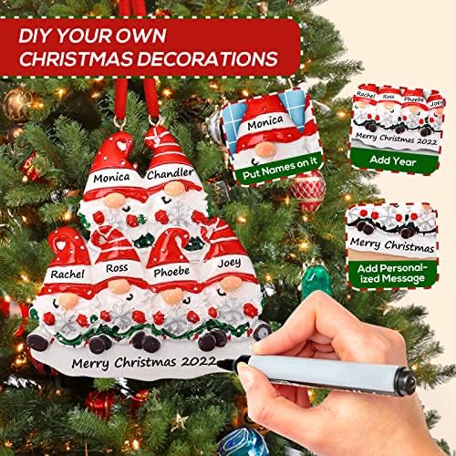 2022 porodični Ornament personalizovani Ornament za božićnu jelku Santa Claus Gnome DIY Zanatski Prilagodljiva