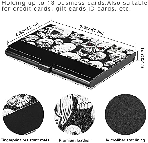 Držač vizitkarte horor lobanje za žene muškarci držač vizitkarte torbica sa kožnom kretid karticom lična