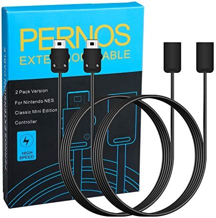 Pernos Classic Controller extension Cable-Nintendo SNES i Mini NES Classic izdanje-, Crna 3m