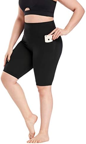 Yohoyoha Plus size gamaše visoki struk Atletički vježba Yoga hlače džepove Ženska kontrola