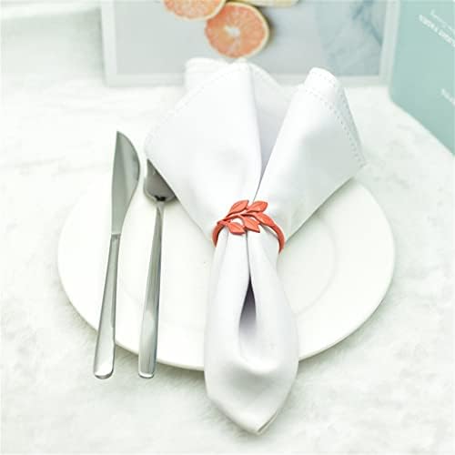TBiiexfl Legura narančasta prsten za salvetu salveta za venčanje hotelski stol postavke Willow napušta prsten