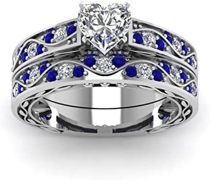 2023 Novi kamen bijeli nakit Luksuzni vjenčani prsten ručno razini poklon za angažman prstenje za nokti za