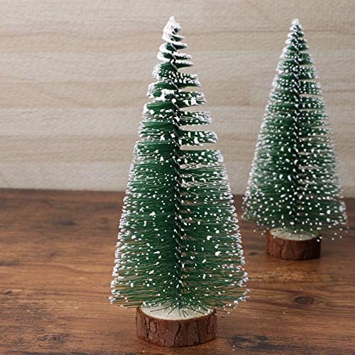 Božićni ukrasi zatvoreni Chrismas Dekoracija 6pcs Mini božićno drvce Stick White Cedar Desktop Mali