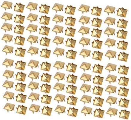Novi LON0167 100pcs 7mm Papir u obliku kvadratnog oblika brada zlatni ton za scrapbooking diy craft (100 stücke