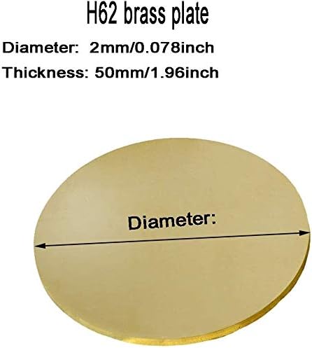 Nianxinn mesing okrugla ploča metalni Štancanje prazan krug bez rupa Debljina 2mm, Prečnik 50mm 3pcs Lim